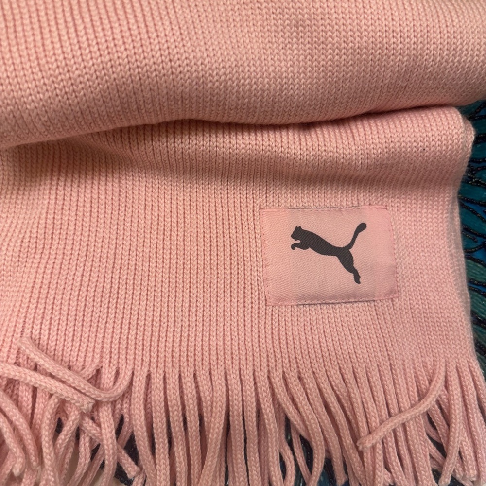 Puma Pink Knit Scarf